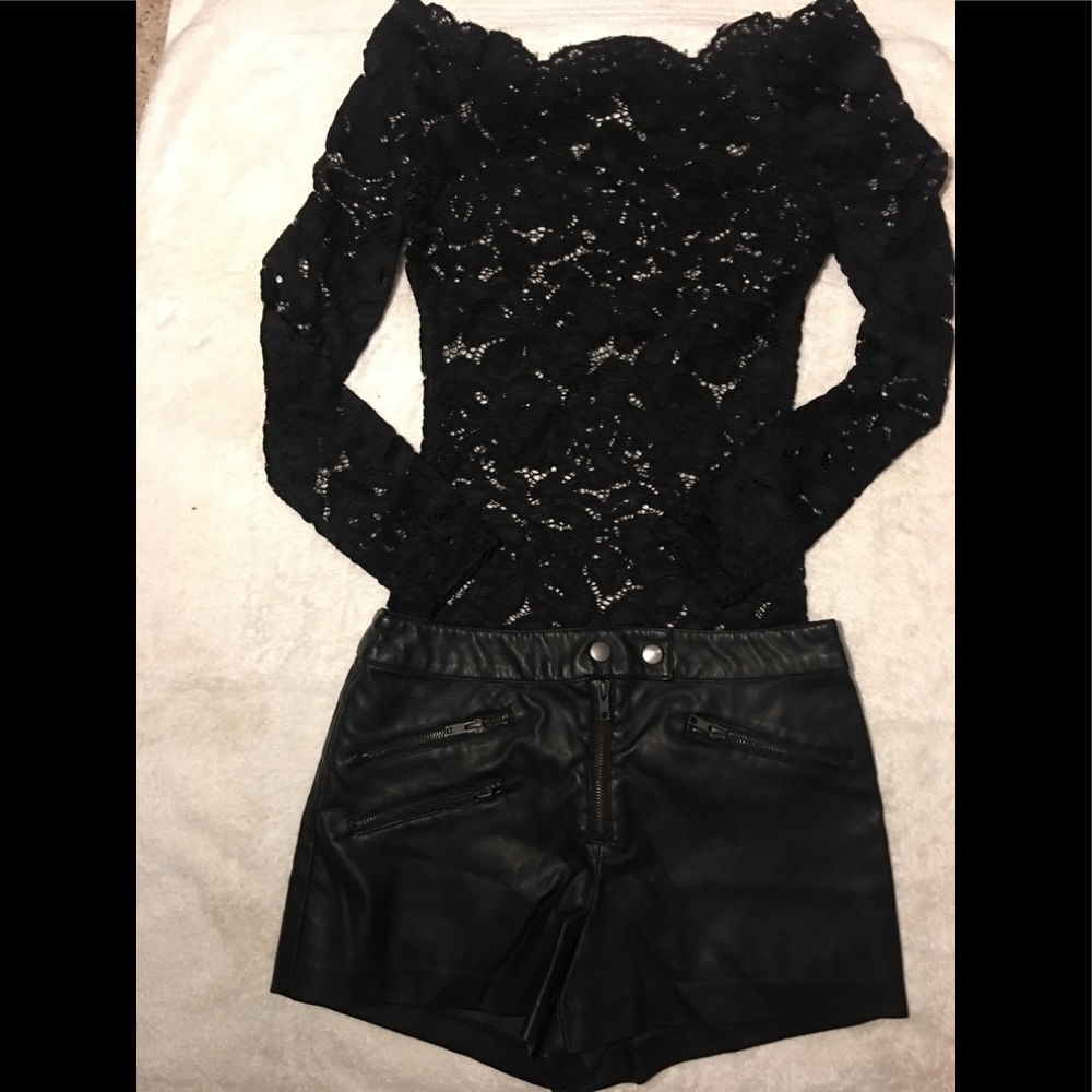 Faux Shorts and Lace Top Set
